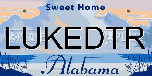 LUKEDTR Alabama License Plate