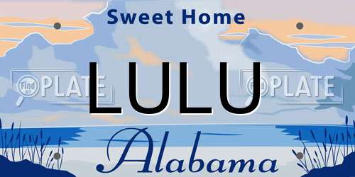 LULU Alabama License Plate