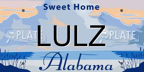LULZ Alabama License Plate