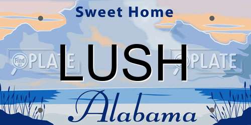 LUSH Alabama License Plate