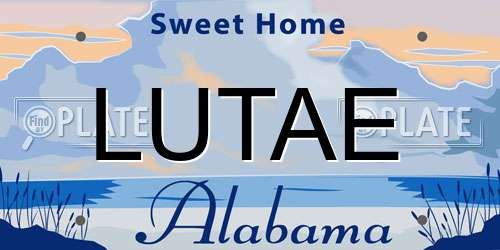 LUTAE Alabama License Plate