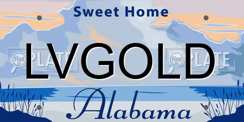LVGOLD Alabama License Plate