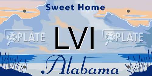 LVI Alabama License Plate
