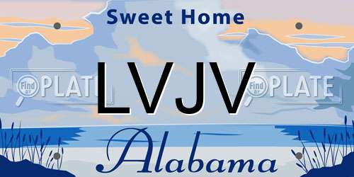 LVJV Alabama License Plate