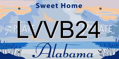 LVVB24 Alabama License Plate