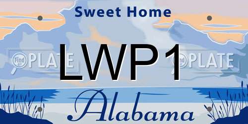 LWP1 Alabama License Plate
