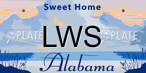 LWS Alabama License Plate
