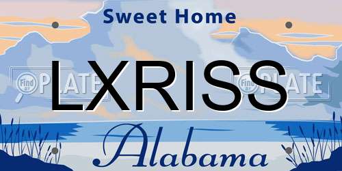 LXRISS Alabama License Plate