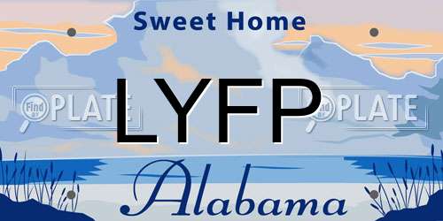 LYFP Alabama License Plate