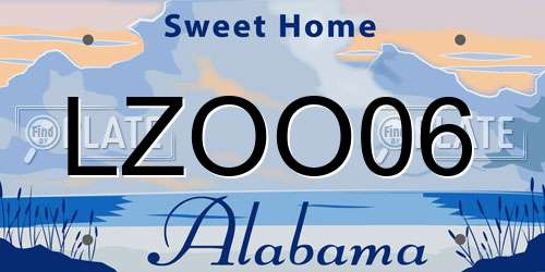 LZOO06 Alabama License Plate