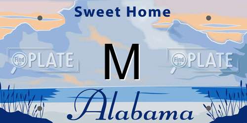 M Alabama License Plate