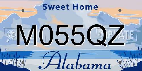 M055QZ Alabama License Plate