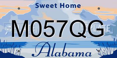 M057QG Alabama License Plate