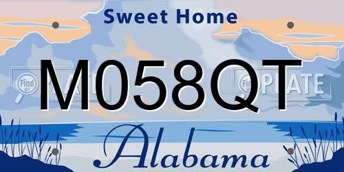 M058QT Alabama License Plate