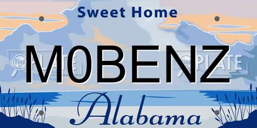 M0BENZ Alabama License Plate