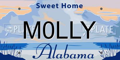 M0LLY Alabama License Plate