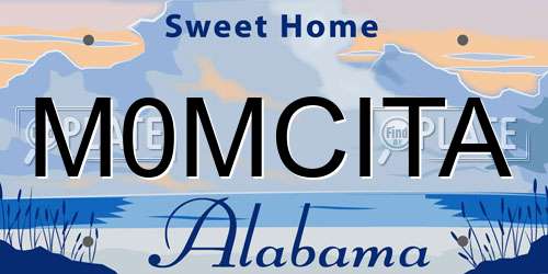M0MCITA Alabama License Plate