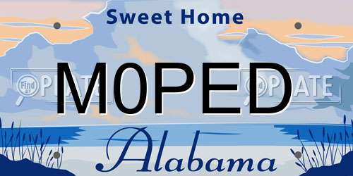 M0PED Alabama License Plate