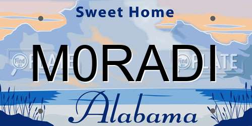M0RADI Alabama License Plate