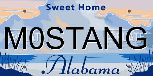 M0STANG Alabama License Plate