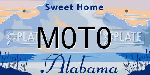 M0T0 Alabama License Plate