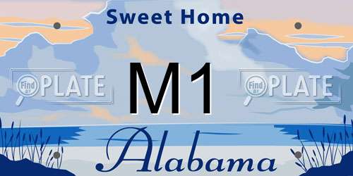 M1 Alabama License Plate