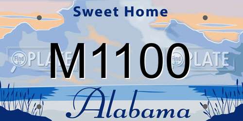 M1100 Alabama License Plate