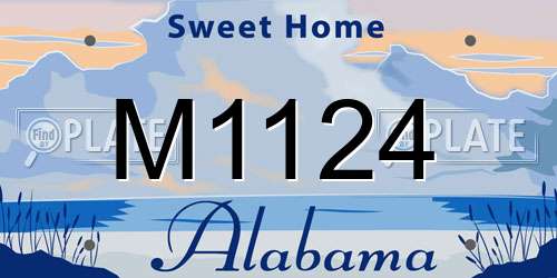 M1124 Alabama License Plate