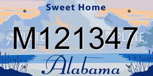 M121347 Alabama License Plate
