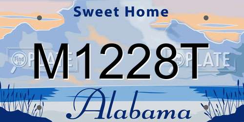 M1228T Alabama License Plate