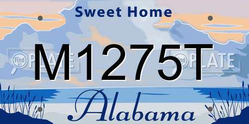 M1275T Alabama License Plate