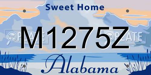 M1275Z Alabama License Plate