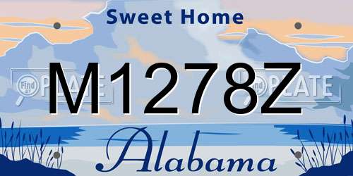 M1278Z Alabama License Plate