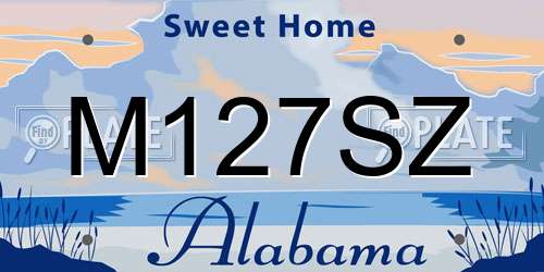 M127SZ Alabama License Plate