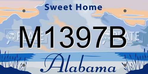 M1397B Alabama License Plate
