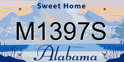 M1397S Alabama License Plate