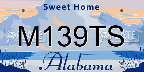 M139TS Alabama License Plate