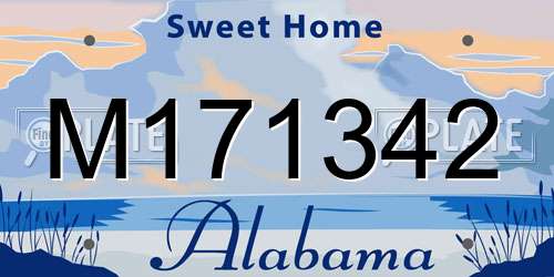 M171342 Alabama License Plate