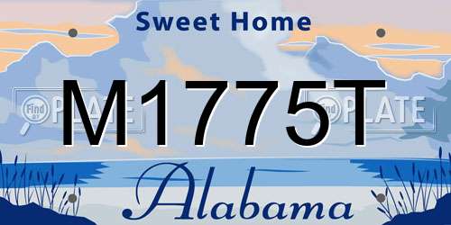 M1775T Alabama License Plate