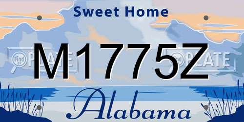 M1775Z Alabama License Plate