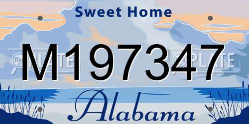 M197347 Alabama License Plate