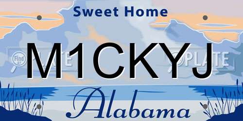 M1CKYJ Alabama License Plate