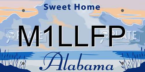 M1LLFP Alabama License Plate