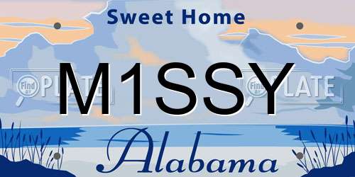 M1SSY Alabama License Plate