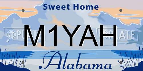 M1YAH Alabama License Plate