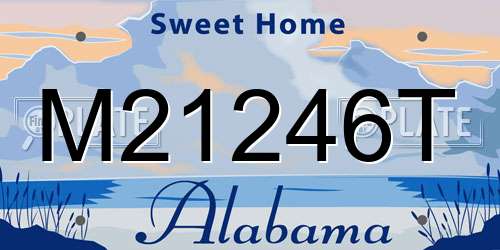 M21246T Alabama License Plate