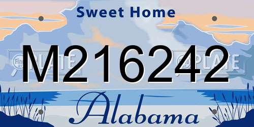 M216242 Alabama License Plate