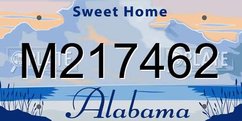 M217462 Alabama License Plate