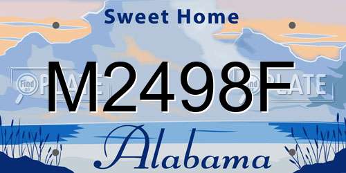 M2498F Alabama License Plate