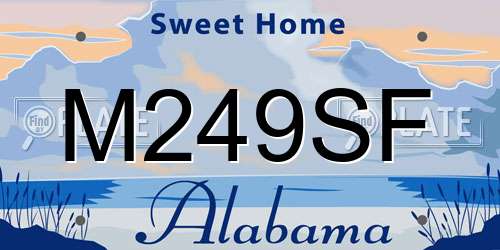 M249SF Alabama License Plate